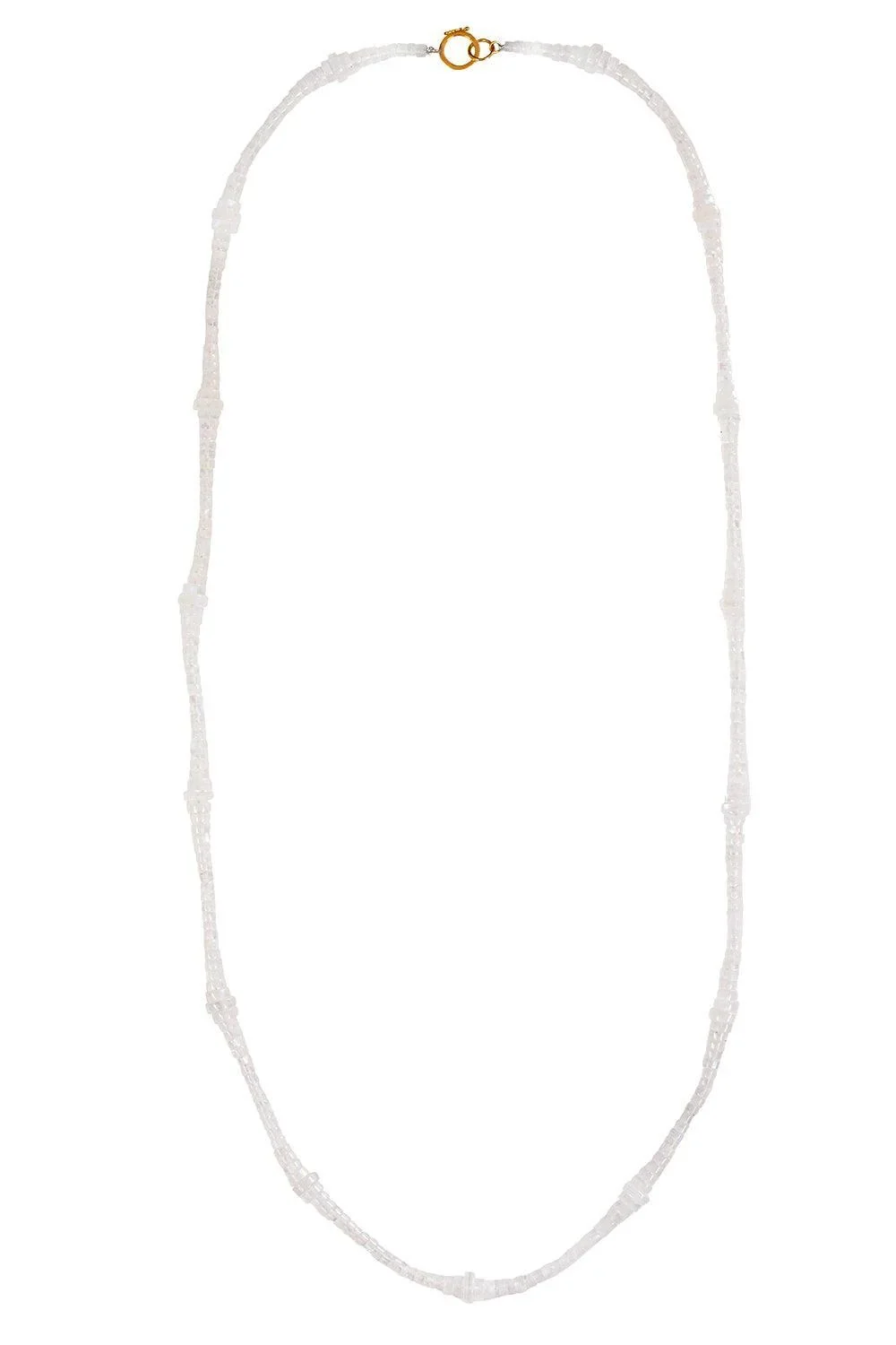 Rainbow Moonstone Button Bead Necklace Rainbow Moonstone Button Bead Necklace