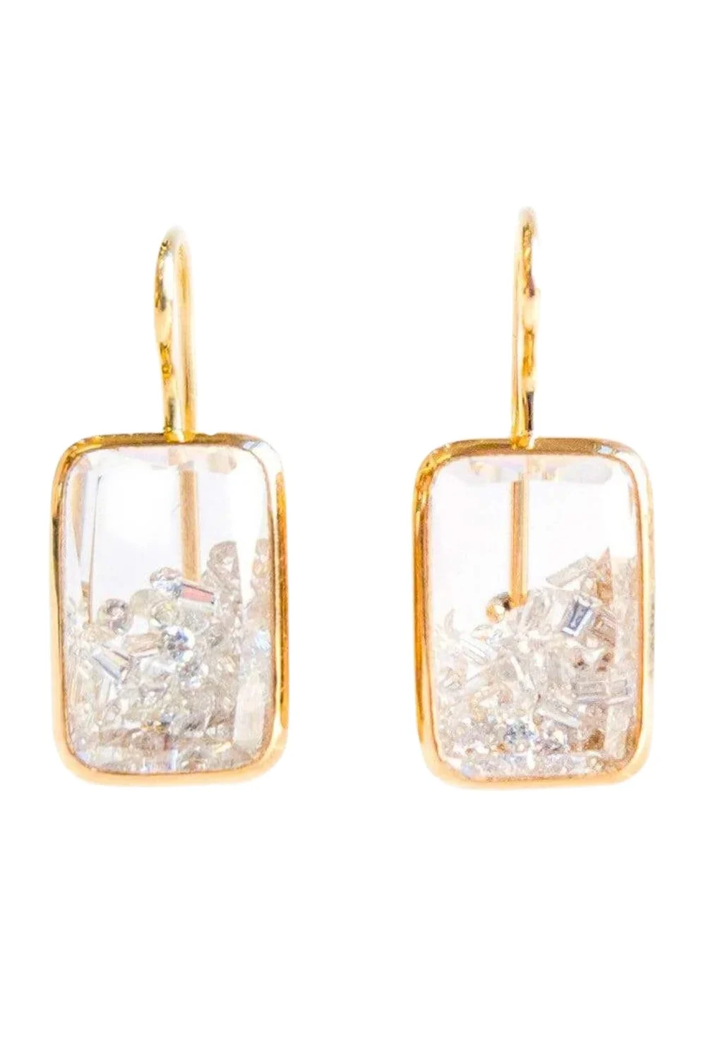 Rectangle Drop Shaker Earring Rectangle Drop Shaker Earring