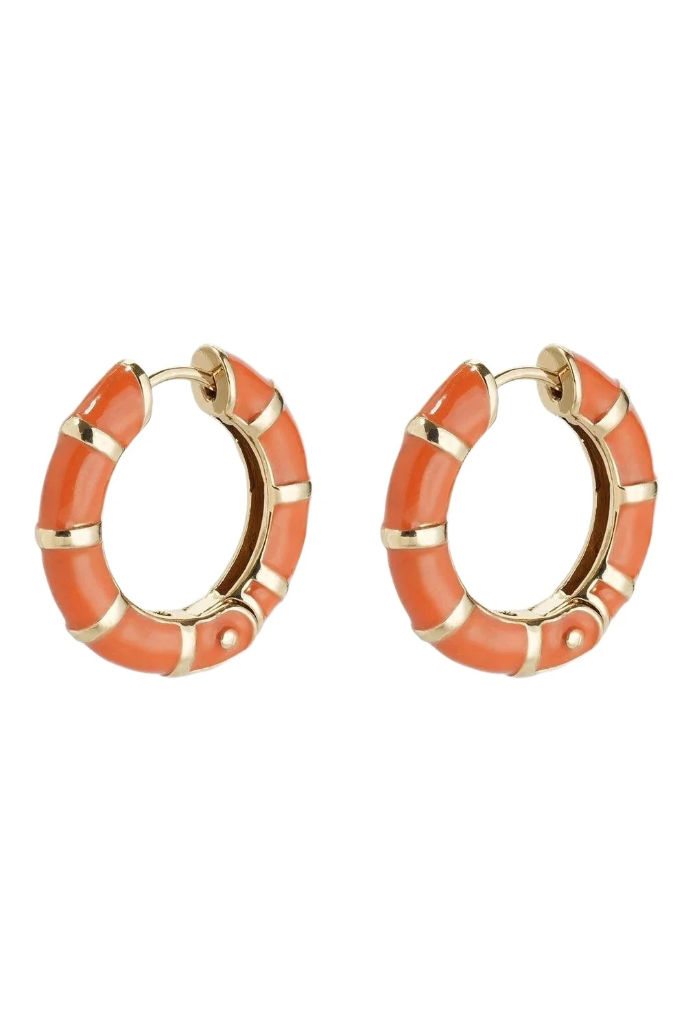 Red Bambou Hoop Earrings Red Bambou Hoop Earrings
