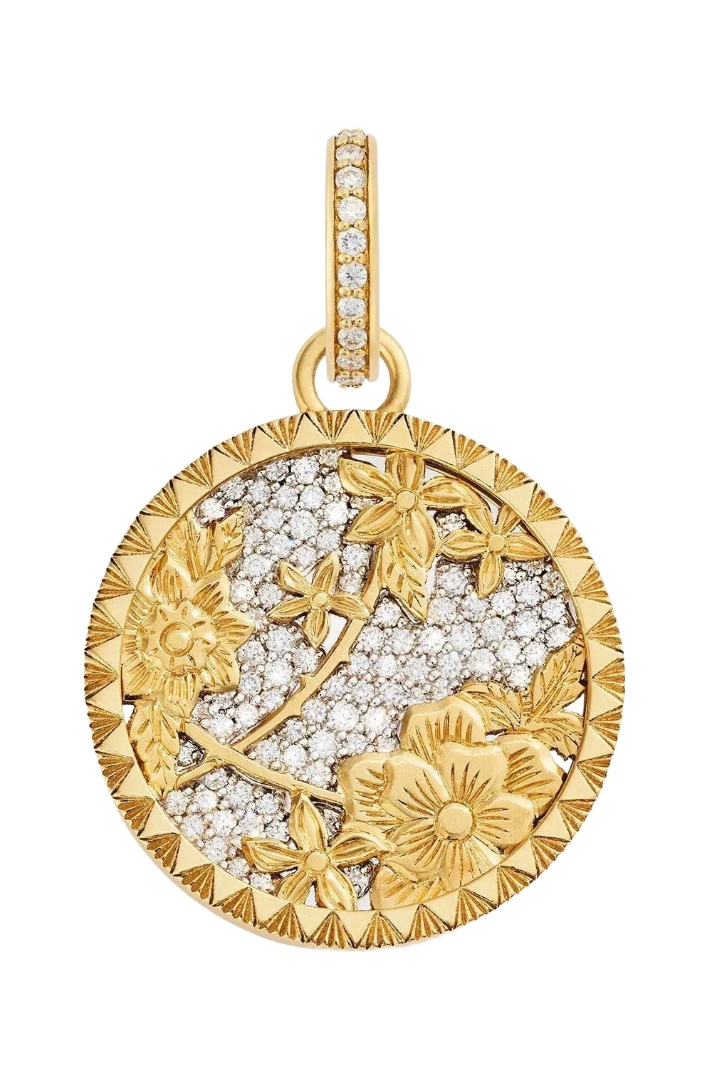 Foundrae Resilience - Diamond Pavé Blossoms Floral Screen Medium Medallion