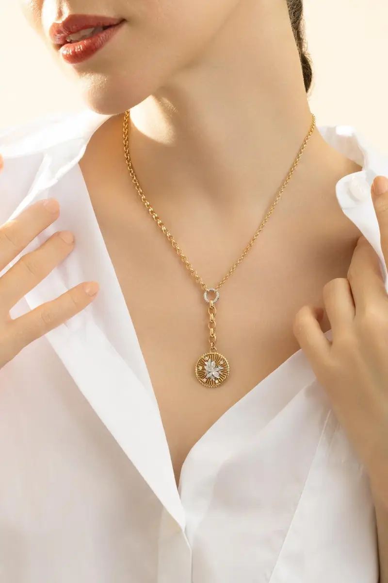 Foundrae Resilience Medium Mixed Belcher Diamond Necklace | Thumbnail 4
