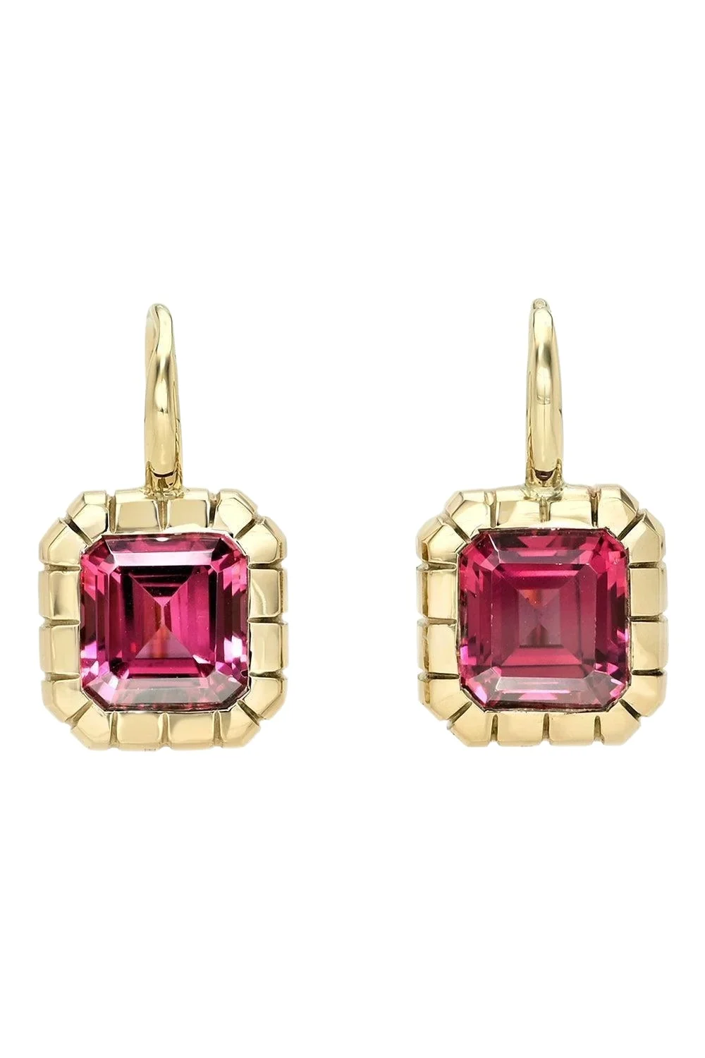 Retrouvaí Rhodolite Garnet Heirloom Bezel Earrings