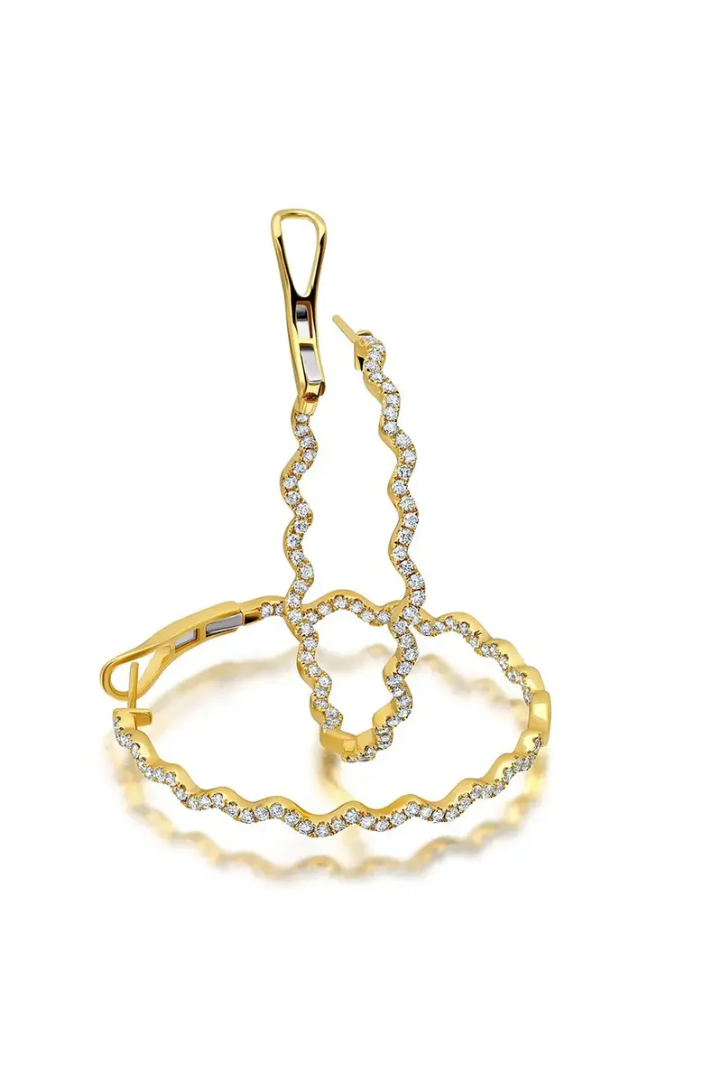 GRAZIELA Rio Diamond Inside Outside Hoop Earrings | Thumbnail 6 GRAZIELA Rio Diamond Inside Outside Hoop Earrings | Thumbnail 6