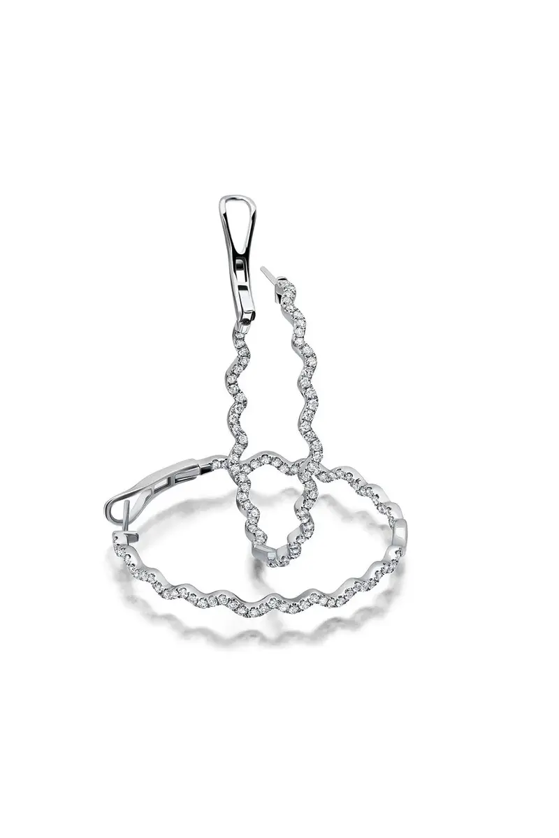GRAZIELA Rio Diamond Inside Outside Hoop Earrings | Thumbnail 7 GRAZIELA Rio Diamond Inside Outside Hoop Earrings | Thumbnail 7