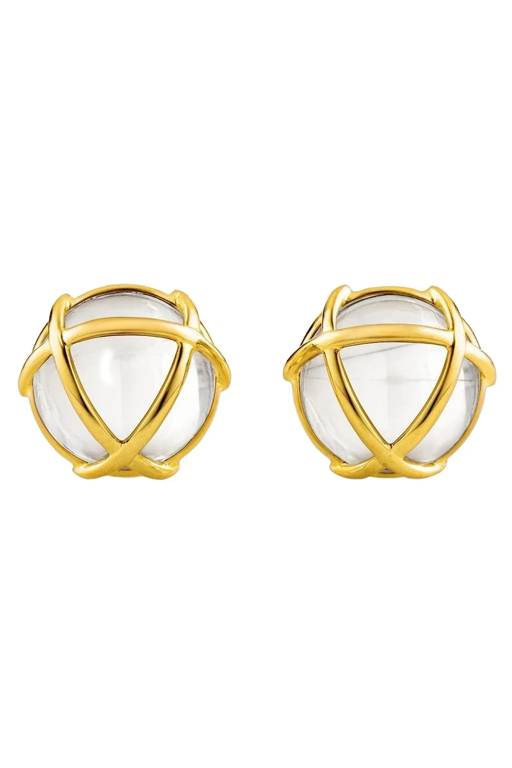 VERDURA Rock Crystal Cage Earrings