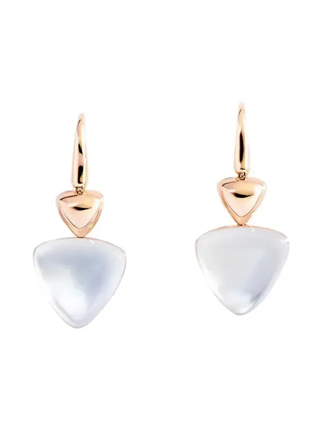 Rock Crystal Mother of Pearl Drop Earrings Rock Crystal Mother of Pearl Drop Earrings
