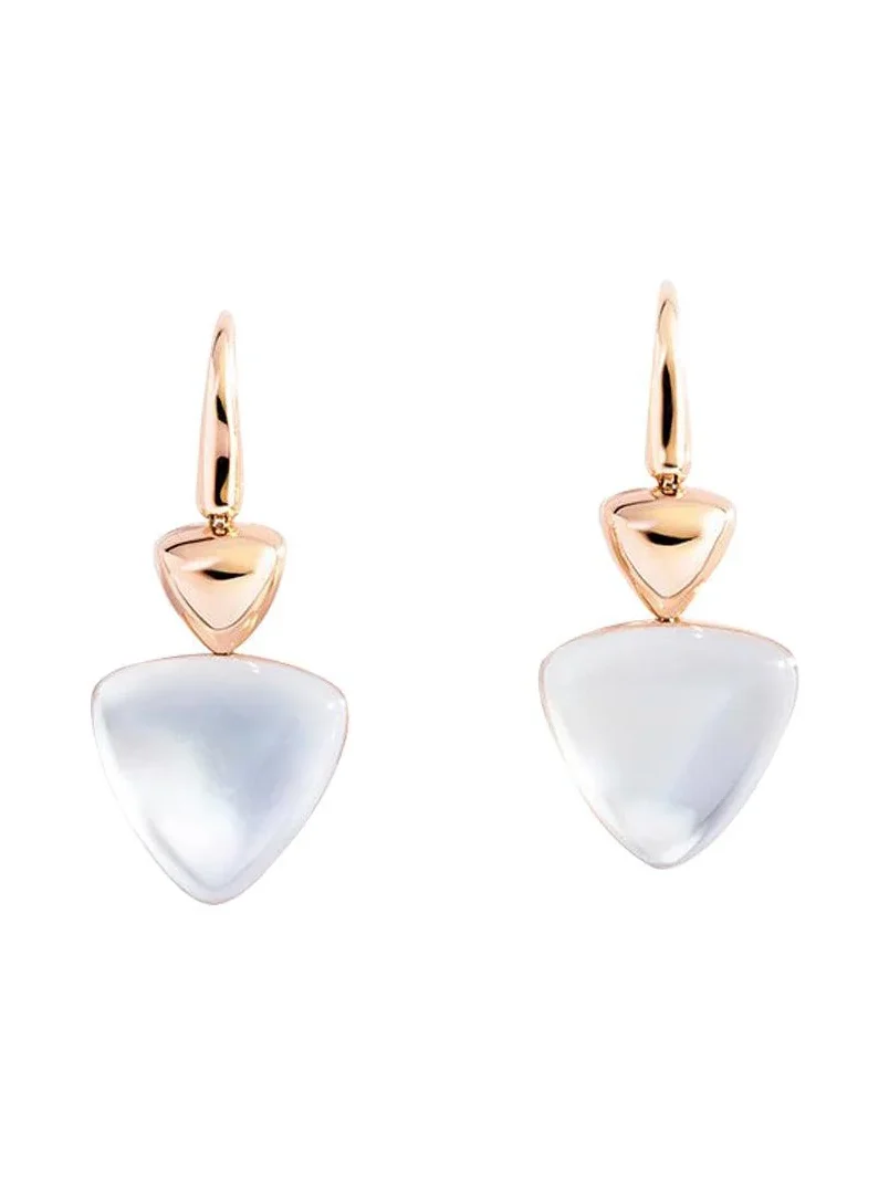 Rock Crystal Mother of Pearl Drop Earrings Rock Crystal Mother of Pearl Drop Earrings