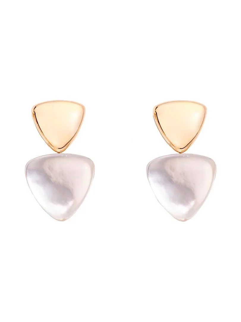 Rock Crystal Mother of Pearl Earrings