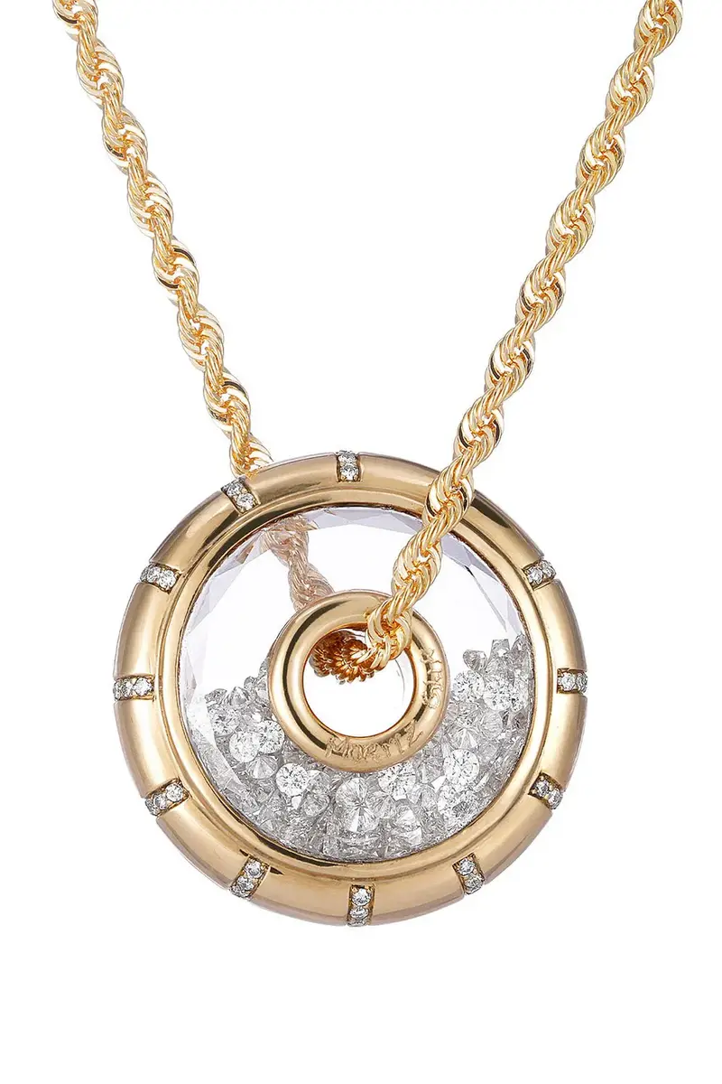 MORITZ GLIK Roda Side Pave Pendant Necklace | Image 1 MORITZ GLIK Roda Side Pave Pendant Necklace | Image 1