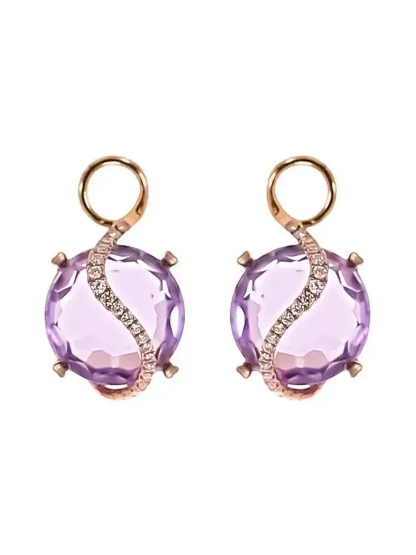 Rose Quartz Earring Charms Rose Quartz Earring Charms