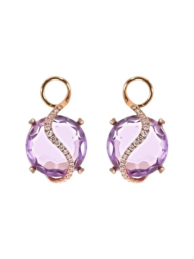 LISA NIK Rose Quartz Earring Charms