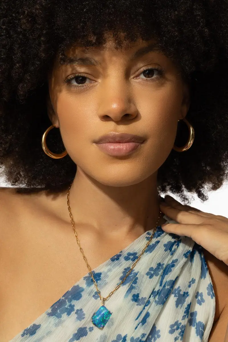 LISA NIK Round Hoop Earrings | Thumbnail 4