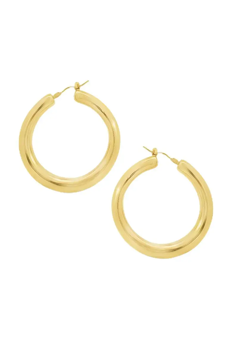 LISA NIK Round Hoop Earrings | Image 1 LISA NIK Round Hoop Earrings | Image 1
