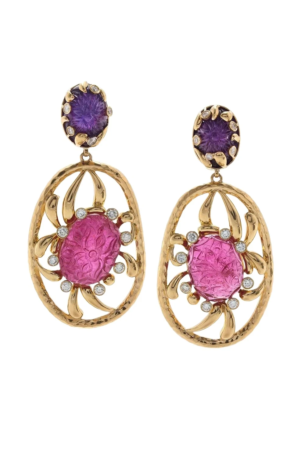 Rubellite Amethyst New Earrings