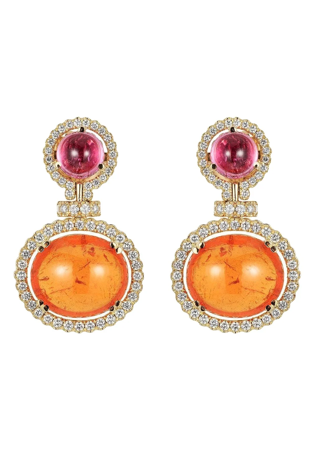 Rubellite Mandarin Garnet Earrings Rubellite Mandarin Garnet Earrings