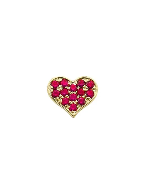 Ruby Baby Heart Stud Earring Ruby Baby Heart Stud Earring