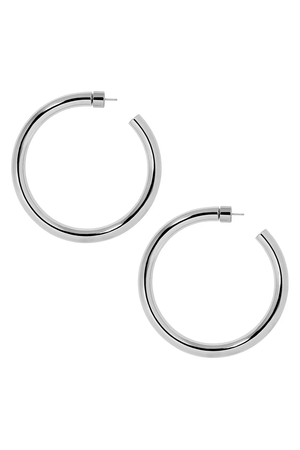Samira Hoop Earrings - Silver - 2in