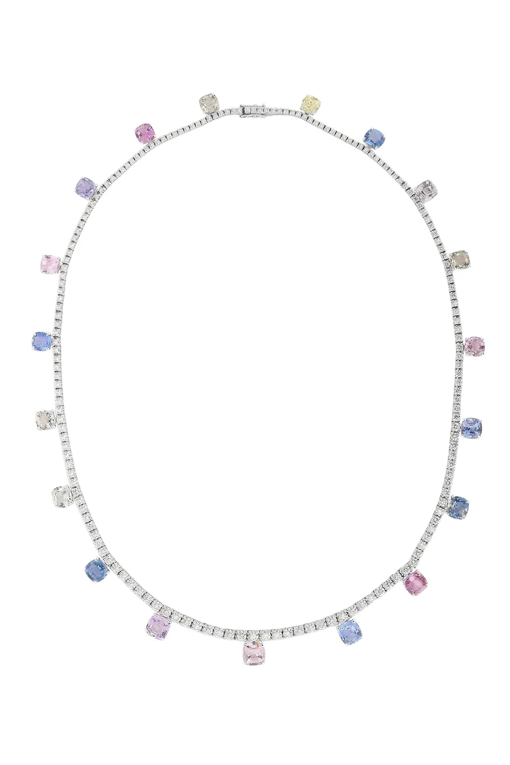 Sapphire Diamond Necklace Sapphire Diamond Necklace