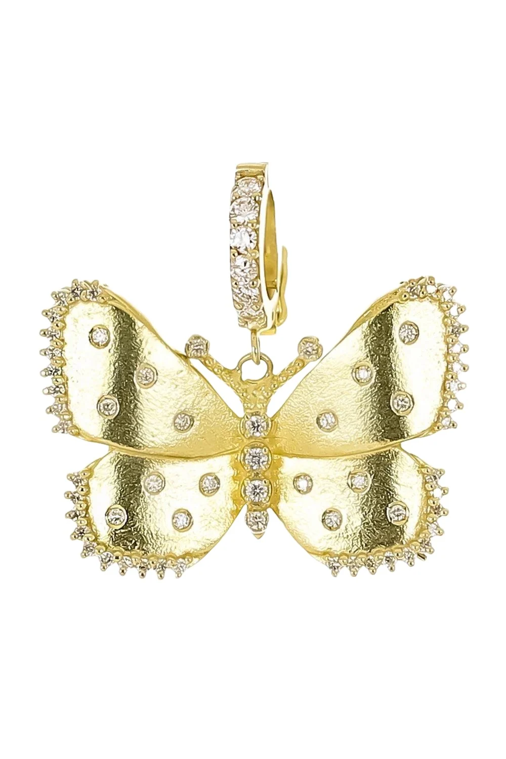 Scattered Diamond Kissing Butterfly Charm Scattered Diamond Kissing Butterfly Charm