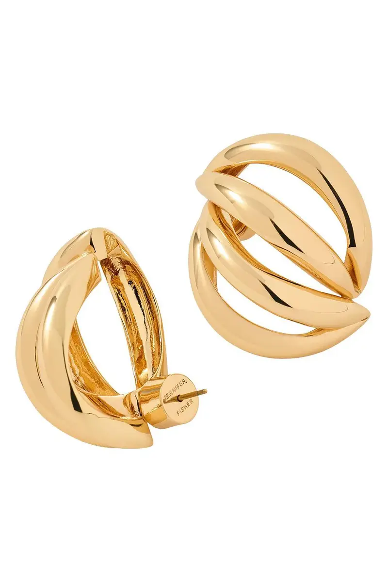 Jennifer Fisher Small Abrstract Lines Earrings | Thumbnail 6 Jennifer Fisher Small Abrstract Lines Earrings | Thumbnail 6