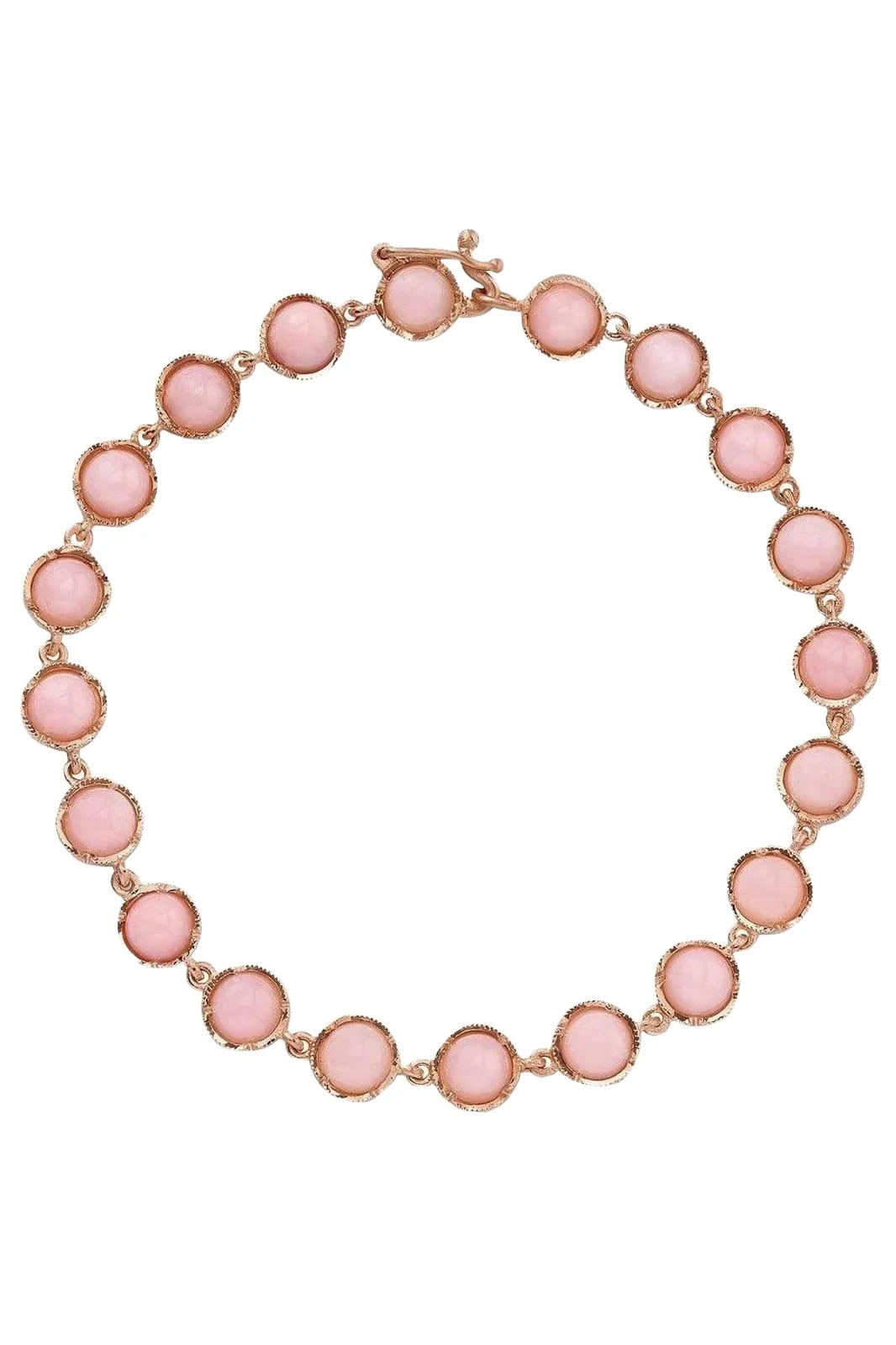 Small Classic Pink Opal Link Bracelet