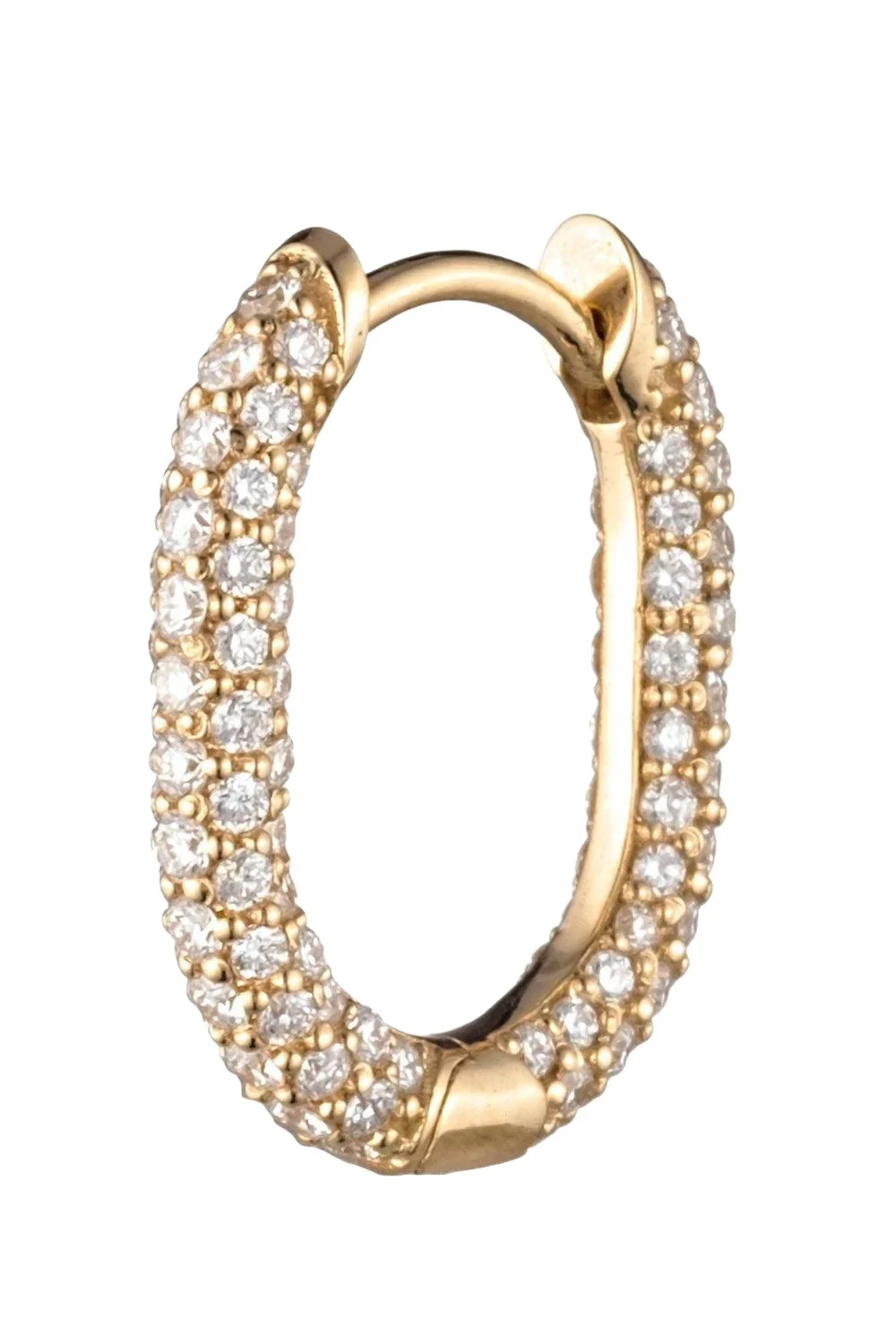 Small Diamond Chubby Fob Earring Small Diamond Chubby Fob Earring