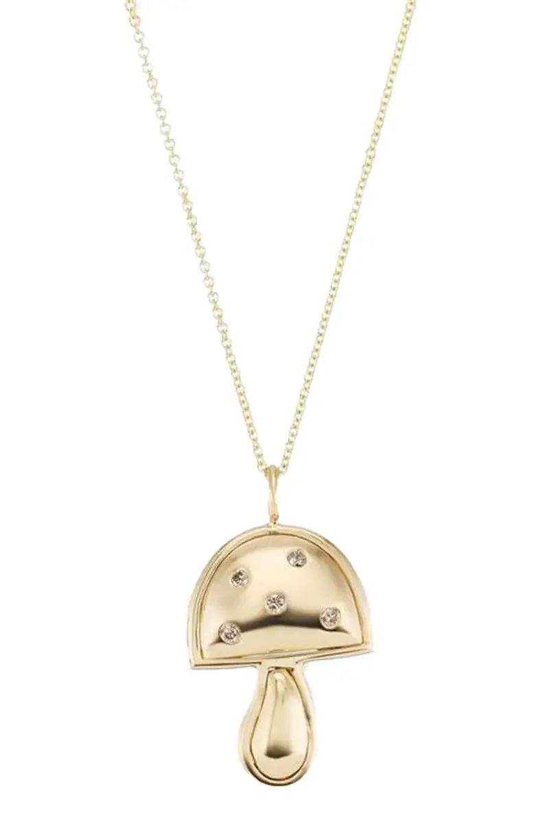 Brent Neale Small Diamond Mushroom Necklace | Image 1 Brent Neale Small Diamond Mushroom Necklace | Image 1