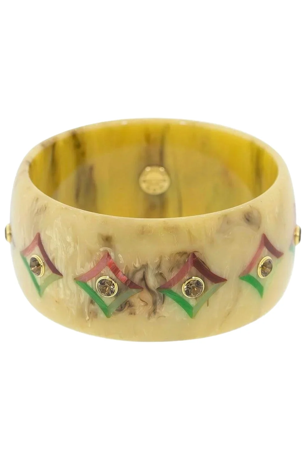 MARK DAVIS Smoky Quartz Brown Bakelite Bangle