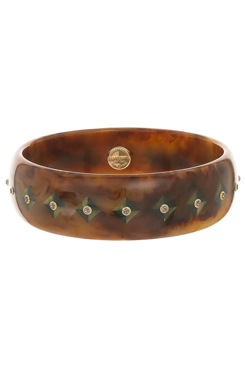 MARK DAVIS Smoky Quartz Brown Bakelite Bangle