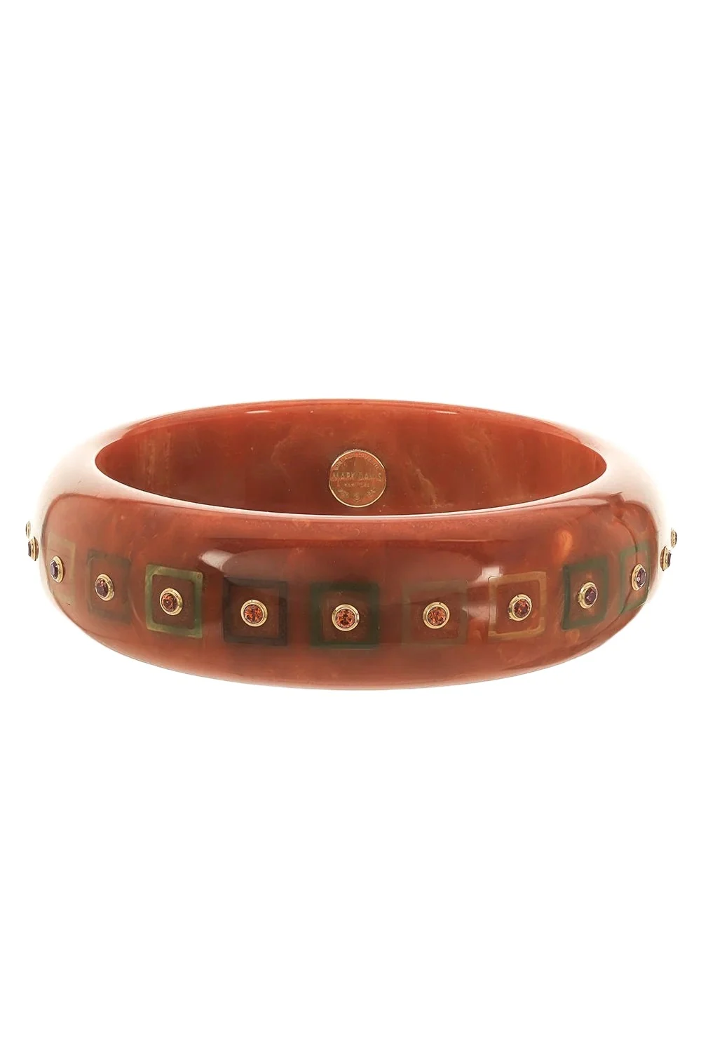 MARK DAVIS Spessartite Garnet Orange Bakelite Bangle
