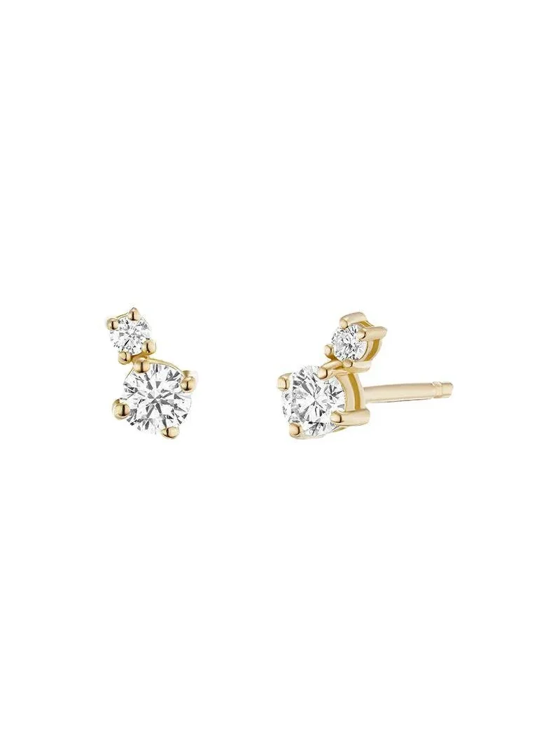 Stella Diamond Double Stud Earrings Stella Diamond Double Stud Earrings