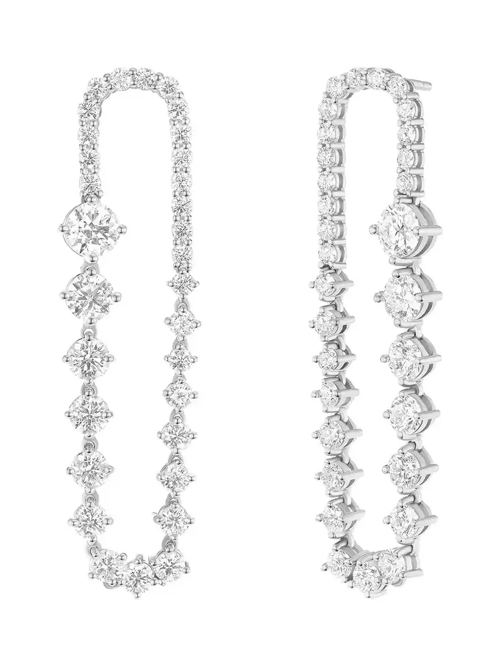 Stella Diamond Ellipse Earrings