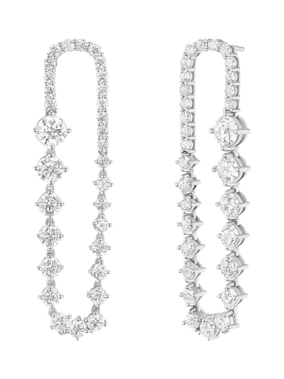 Stella Diamond Ellipse Earrings