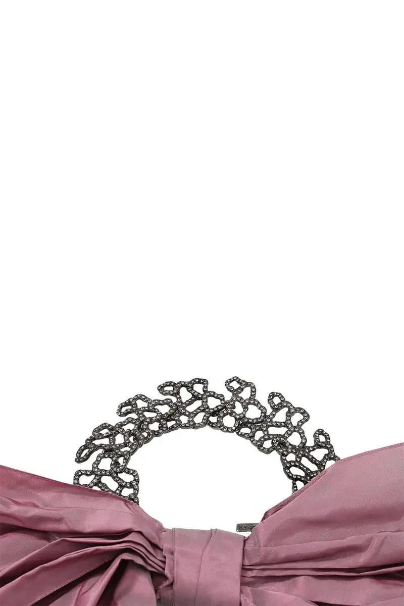 Oscar de la Renta Taffeta Bow On Pave Choker | Thumbnail 3 Oscar de la Renta Taffeta Bow On Pave Choker | Thumbnail 3