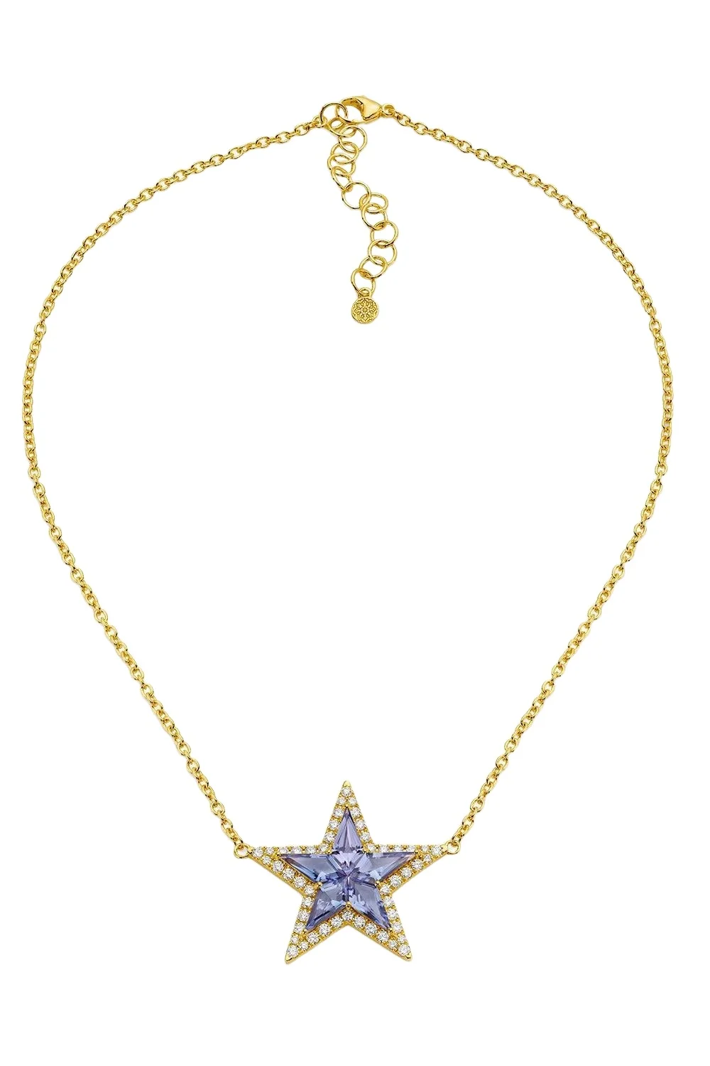 Tanzanite Diamond Star Necklace