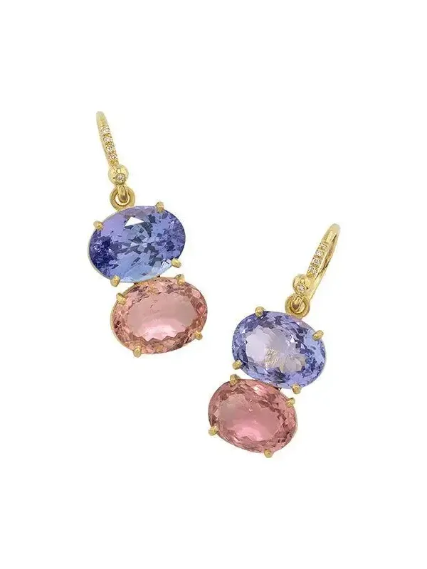 Tanzanite Tourmaline Gemmy Gem Earrings