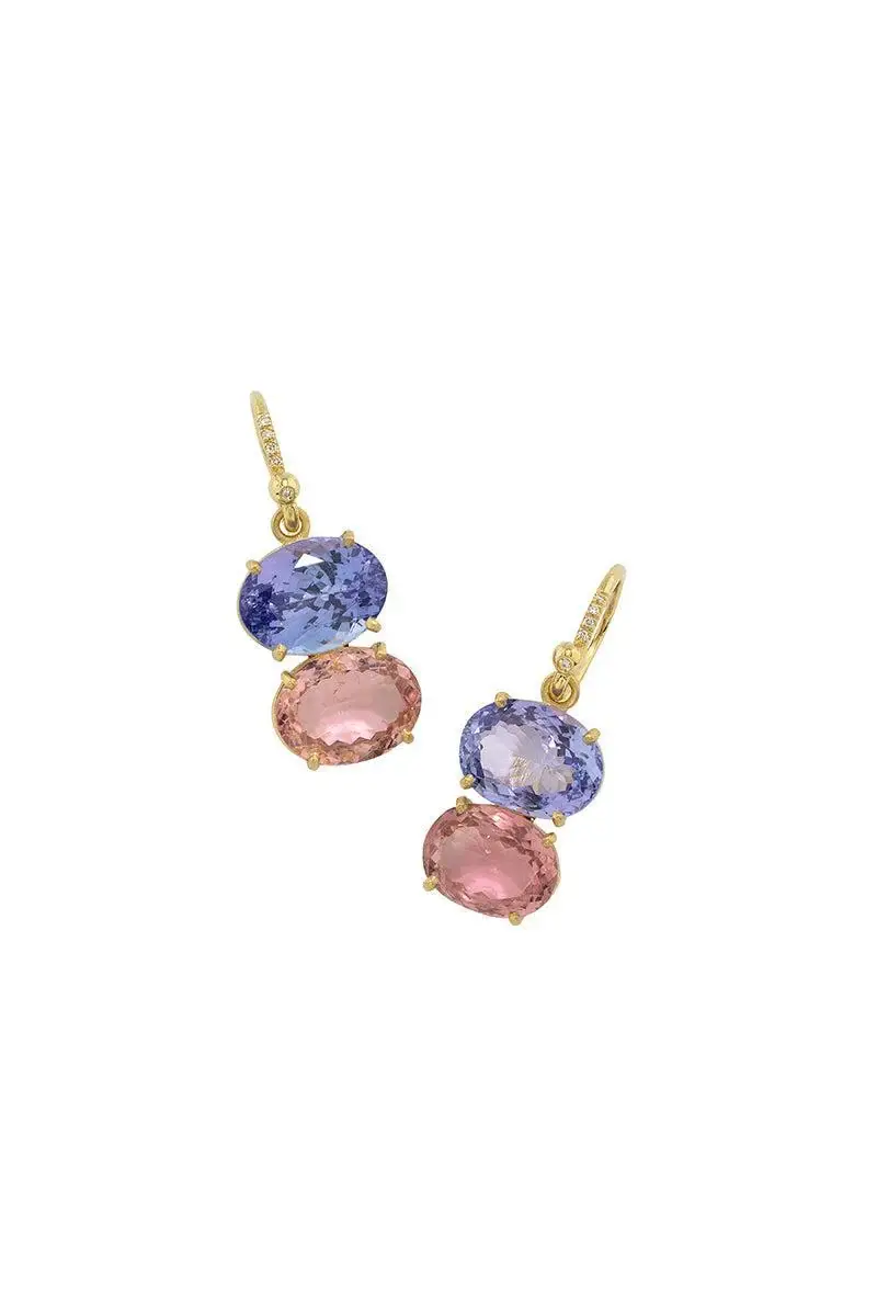IRENE NEUWIRTH JEWELRY Tanzanite Tourmaline Gemmy Gem Earrings | Image 1 IRENE NEUWIRTH JEWELRY Tanzanite Tourmaline Gemmy Gem Earrings | Image 1