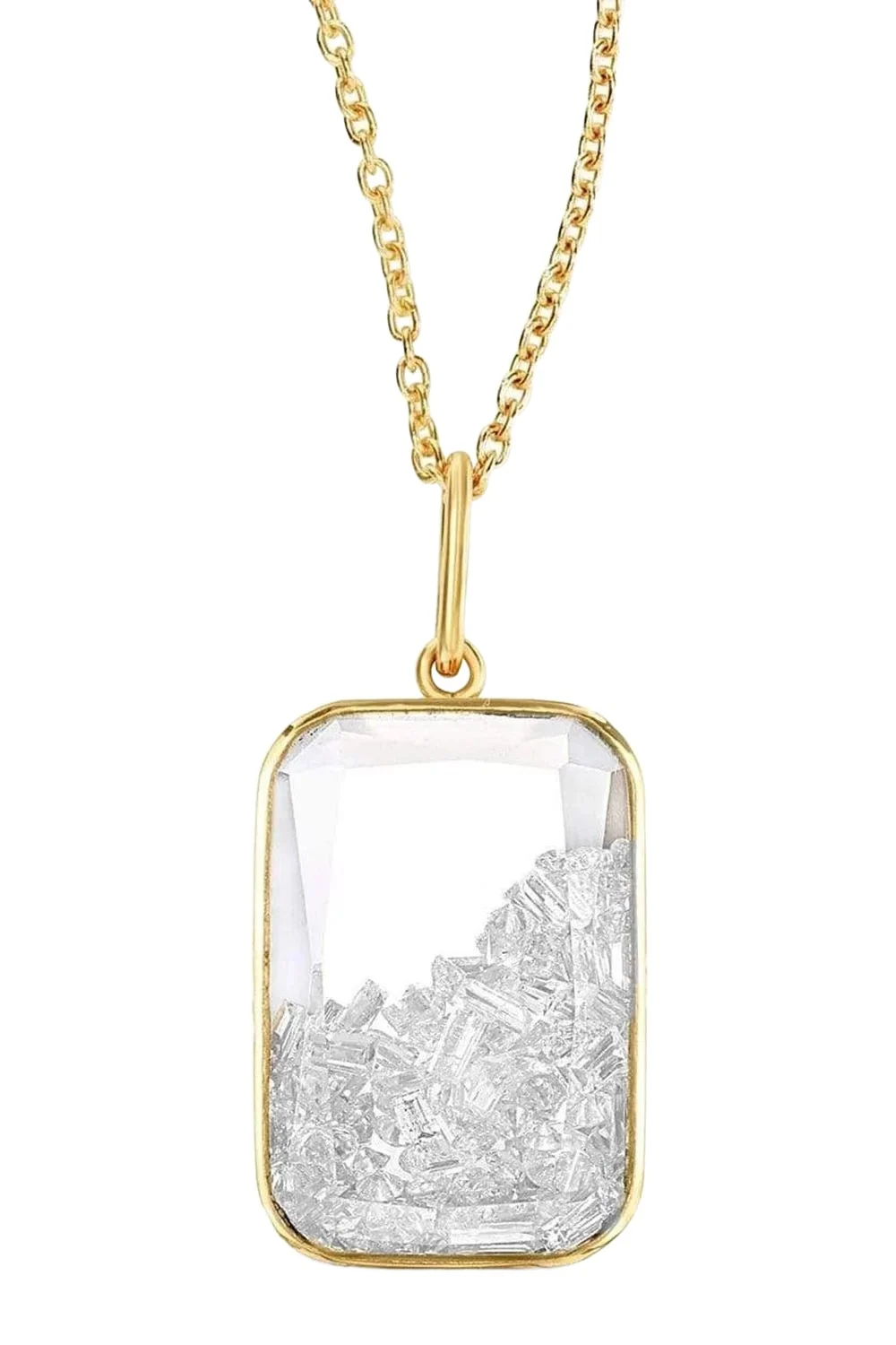 Ten Fourteen White Sapphire Shaker Necklace Ten Fourteen White Sapphire Shaker Necklace