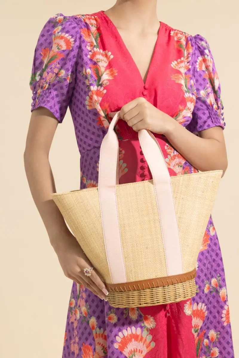 PAMELA MUNSON The Gardener Basket Bag -Natural Blush | Thumbnail 2 PAMELA MUNSON The Gardener Basket Bag -Natural Blush | Thumbnail 2