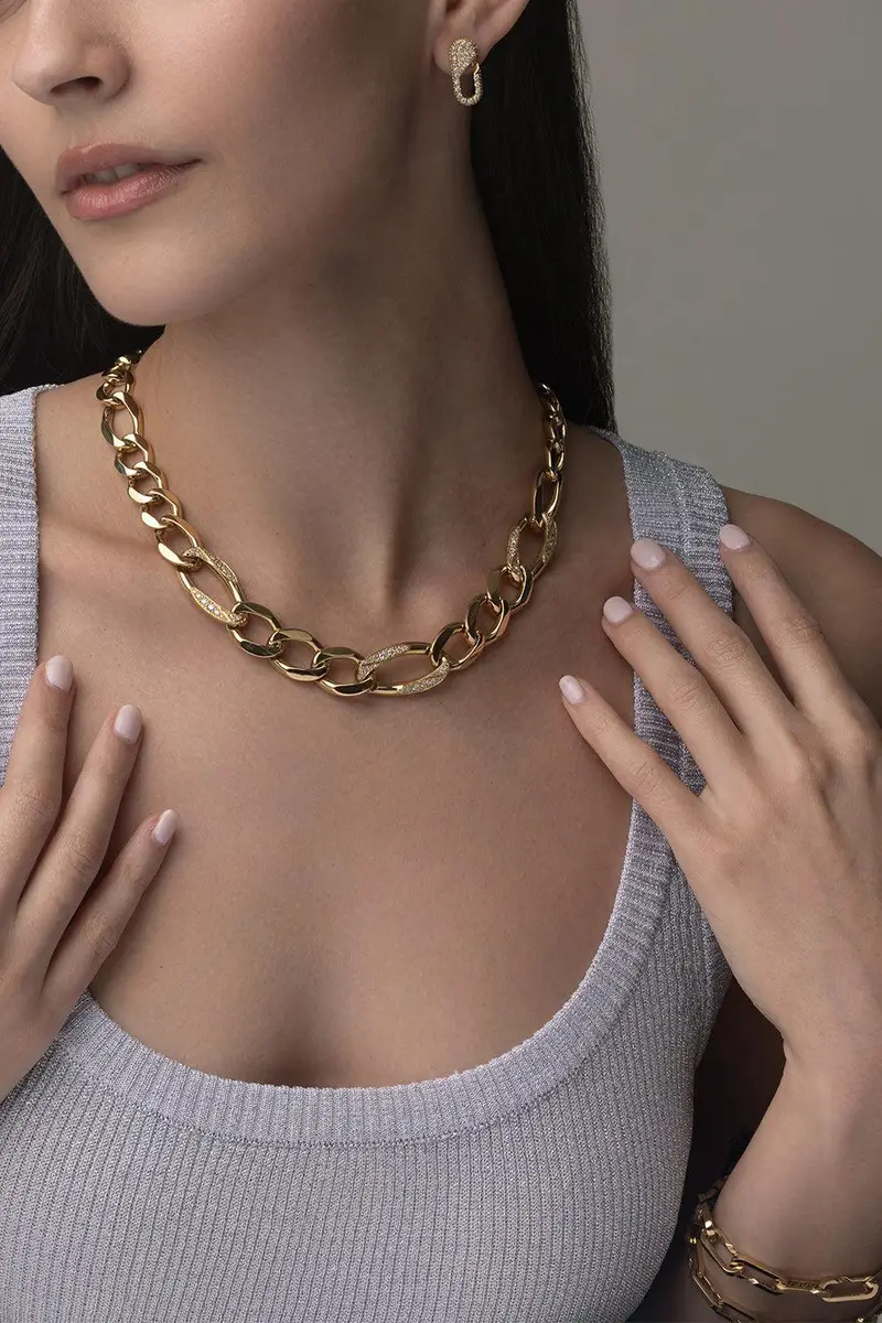 BIZZOTTO Three Diamond Blink Necklace | Thumbnail 4