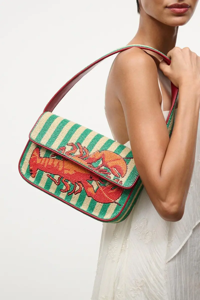 Staud Tommy Beaded Bag - Summer Lobster | Thumbnail 2 Staud Tommy Beaded Bag - Summer Lobster | Thumbnail 2