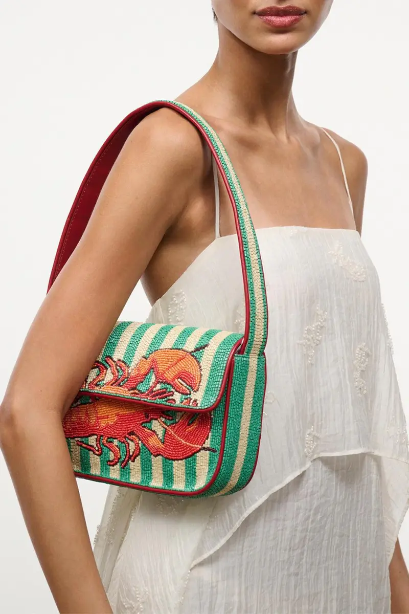 Staud Tommy Beaded Bag - Summer Lobster | Thumbnail 4 Staud Tommy Beaded Bag - Summer Lobster | Thumbnail 4