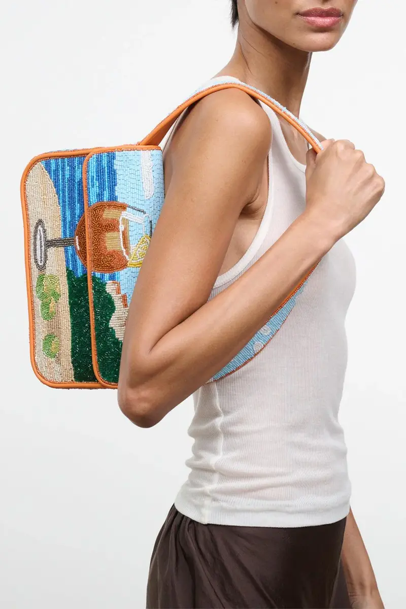 Staud Tommy Beaded Bag - Sunset Spritz | Thumbnail 3 Staud Tommy Beaded Bag - Sunset Spritz | Thumbnail 3