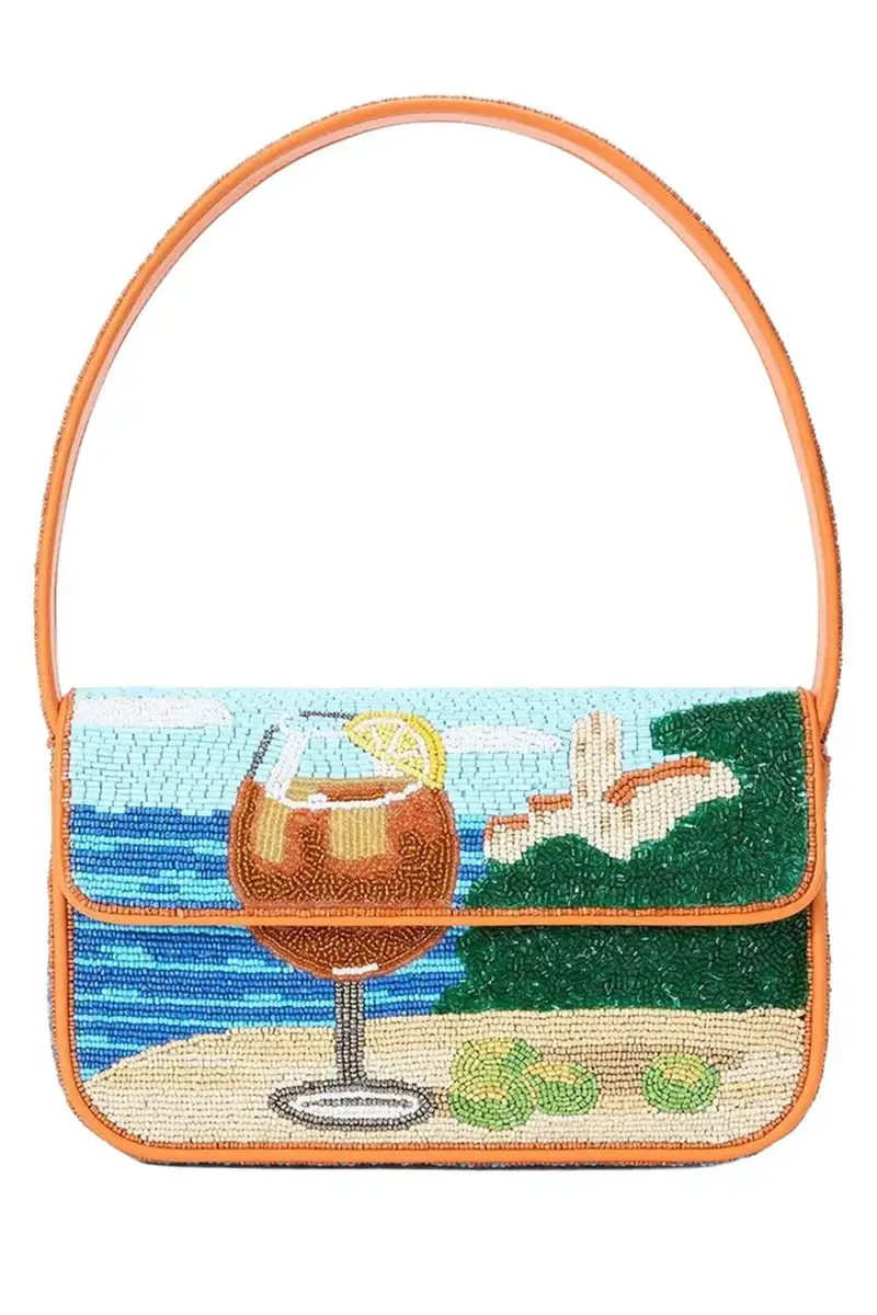 Staud Tommy Beaded Bag - Sunset Spritz
