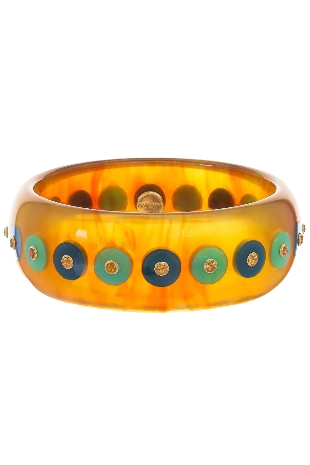 Tortoise Citrine Blue Bakelite Bangle Tortoise Citrine Blue Bakelite Bangle
