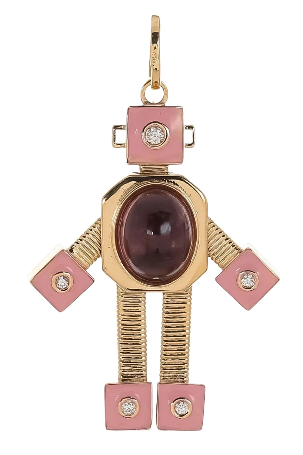 Tourmaline Diamond Marissa Pink Maxi Bespoke Robot Pendant Tourmaline Diamond Marissa Pink Maxi Bespoke Robot Pendant