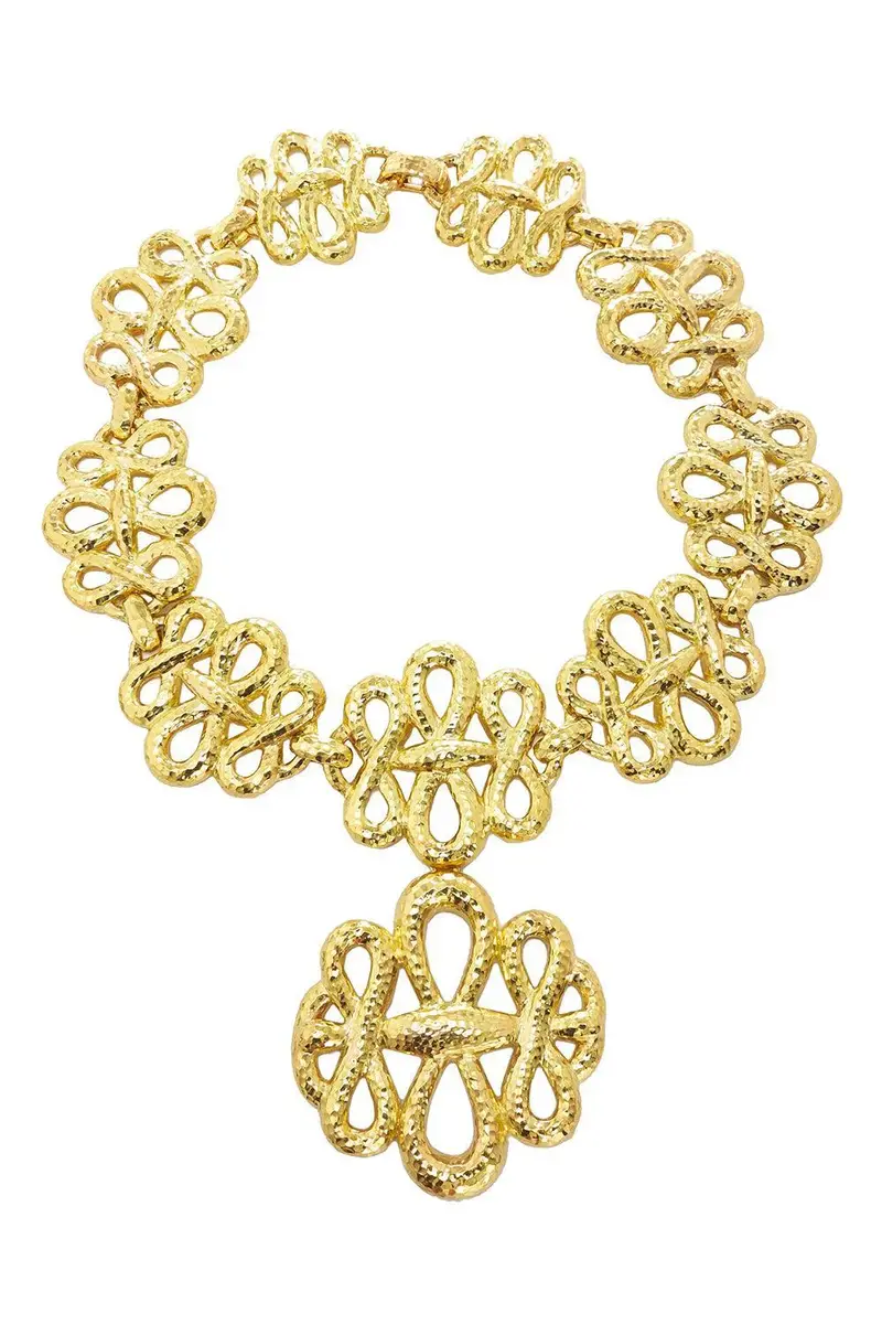 DAVID WEBB Triple Inifinty Hammered Necklace | Image 1 DAVID WEBB Triple Inifinty Hammered Necklace | Image 1