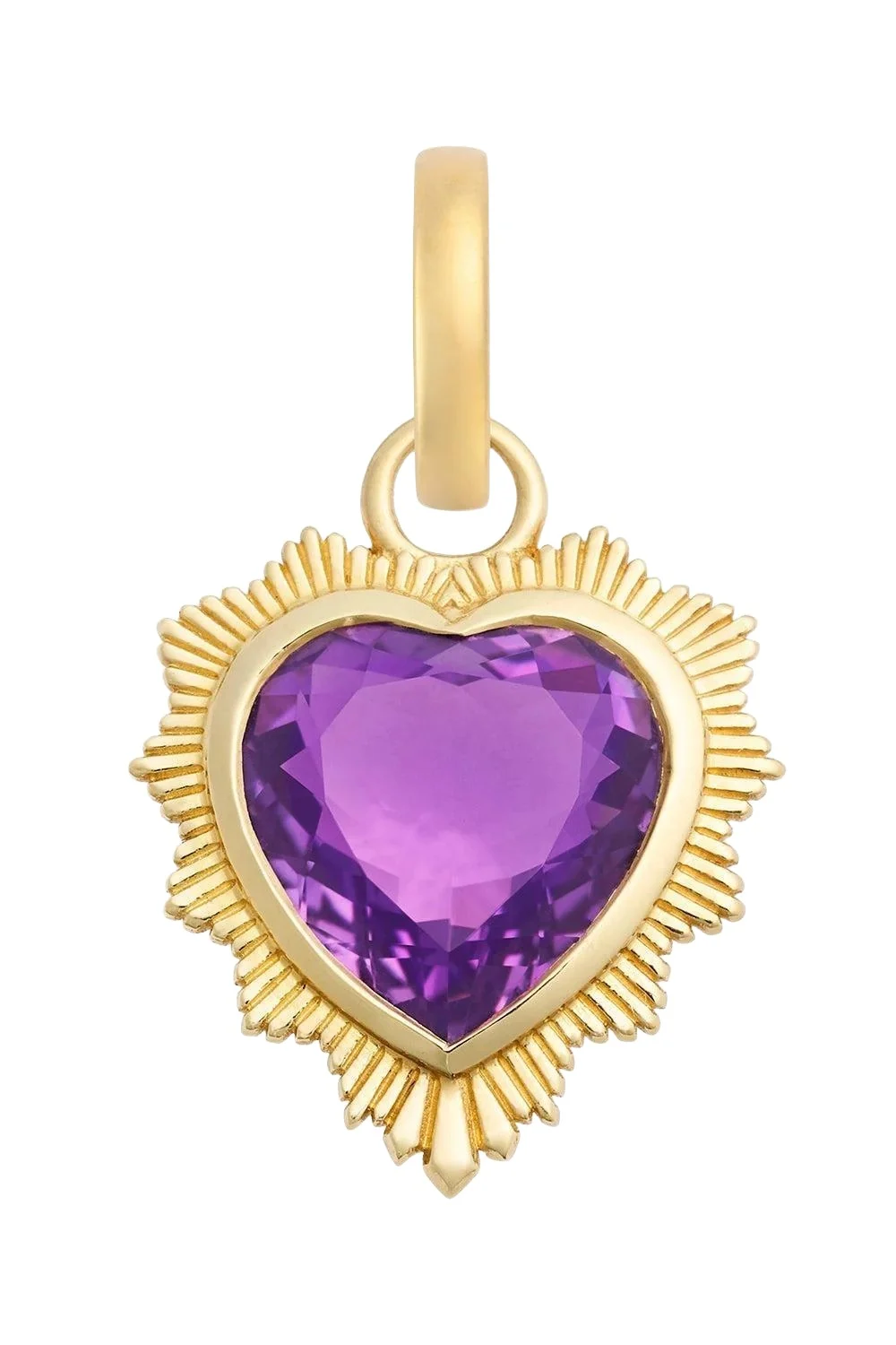 Foundrae True Love - Amethyst Gemstone Heart Medallion