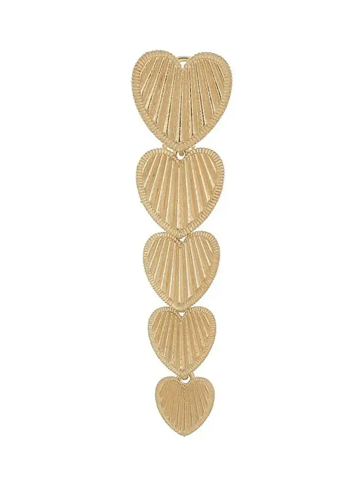 True Love - Graduated Heart Token Earring