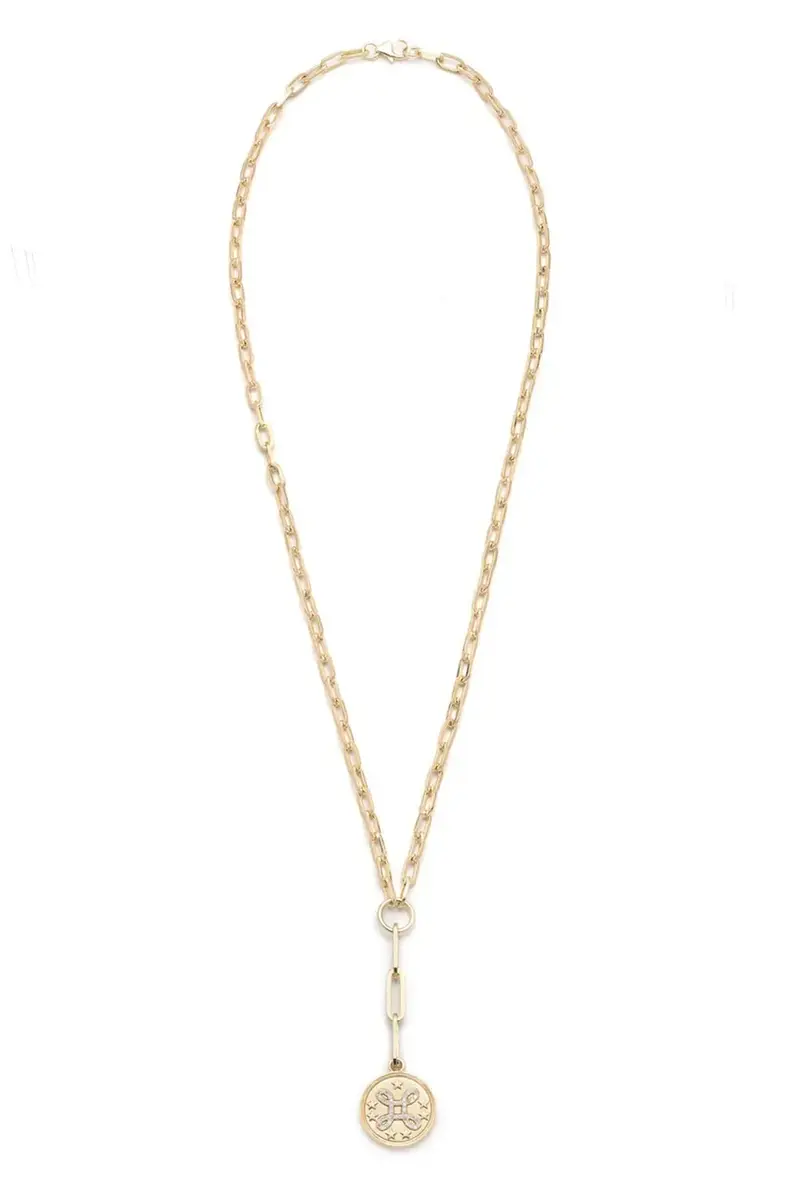 Foundrae True Love Spark Medallion Refined Clip Necklace | Thumbnail 6